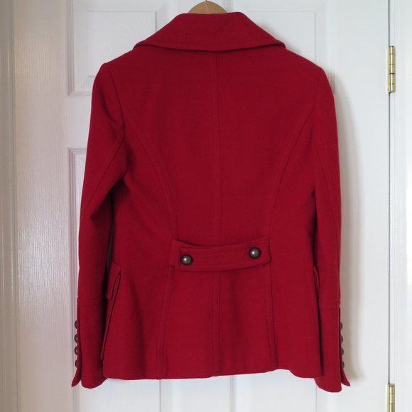 MICHAEL KORS - Military style Red Pea Coat - Picture 6 of 8